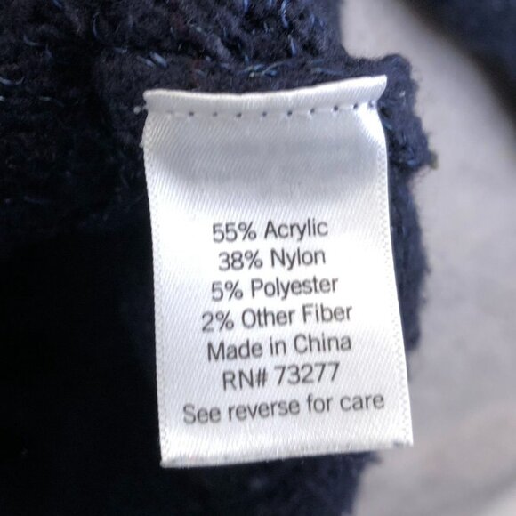 Croft & Barrow Womens Sweater Size XXL Mock Neck Navy Blue Knit Textured Casual - Picture 9 of 12